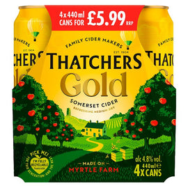 Thatchers Gold Somerset Cider Cans 24x440ml
