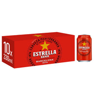 Estrella Damm Premium Lager Beer 10x 330ml cans