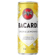 Bacardi Limon & lemoande  12 x 250ml Pre-Mixed Cans