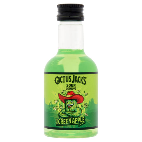 Cactus Jack's Wicked Green Apple Sour Schnapps 5cl Miniature