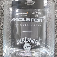 Jack Daniels McLaren F1 Team Racing Edition Rocks Whiskey Glass - BOXED