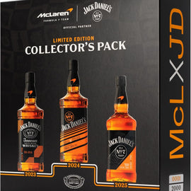 Jack Daniel’s x McLaren Limited Edition Collector Pack - 2023, 2024 & 2025 Bottles - Only 2,000 Available - Exclusive Premium Whiskey Gift Set - 3 × 70 cl