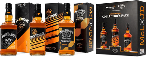 Jack Daniel’s x McLaren Limited Edition Collector Pack - 2023, 2024 & 2025 Bottles - Only 2,000 Available - Exclusive Premium Whiskey Gift Set - 3 × 70 cl