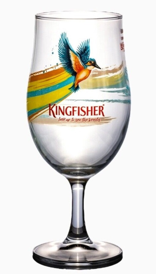 Kingfisher Beer Chalice Pint Glass 20oz
