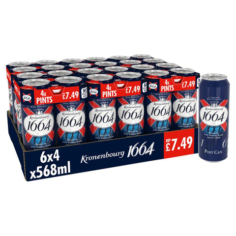 Kronenbourg 1664 Pint Cans 24x568ml