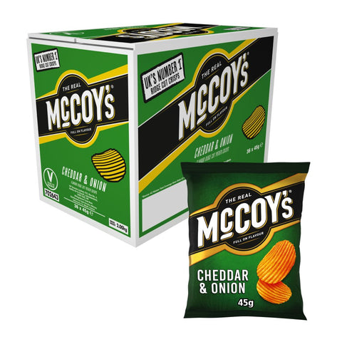 McCoy's Cheddar & Onion Grab Bag 26x45g Box
