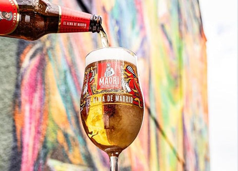 Madri Beer Glass 'El Alma De Madrid' Limited Edition "Street Art Glass" Pint Lager