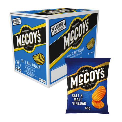 McCoy's Salt & Malt Vinegar Grab Bag Crisps 26 x 45g Box