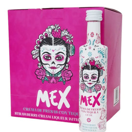 Mex Strawberry Cream Liqueur with Tequila 12 x 5cl - Miniature