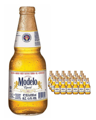 Modelo Especial Mexican Lager Beer Bottles 24 x 355ml