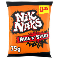 Nik Naks Nice 'N' Spicy Crisps 20 x 75g, £1.35 PMP
