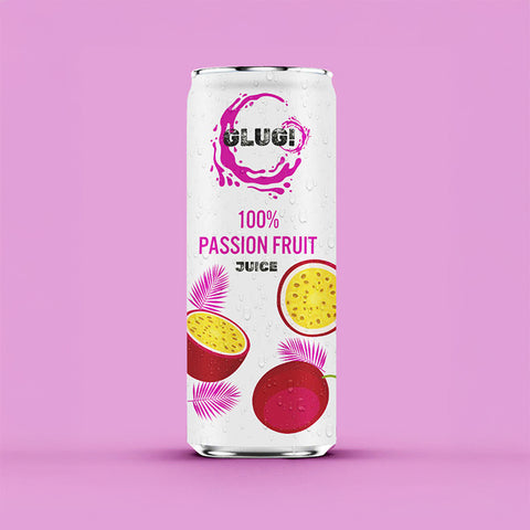 Glug 100% Pink Passion Fruit Juice 12 x 320ml Cans