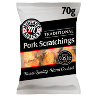 Pork Scratchings 12 x 70g - Midland Snacks Traditional