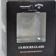 Jack Daniels McLaren F1 Team Racing Edition Rocks Whiskey Glass - BOXED