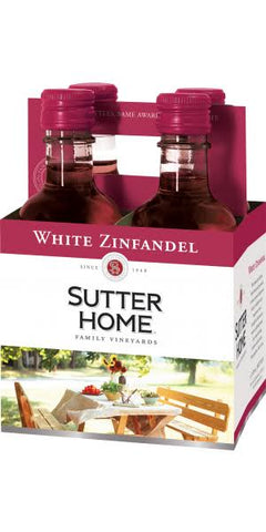 Sutter Home White Zinfandel 187ml - Single Serve - Case of 24 bottles