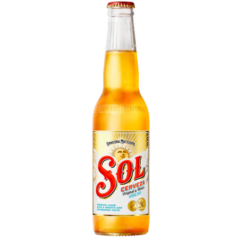Sol Original Lager Beer 12x330ml Bottles 3.4% ABV