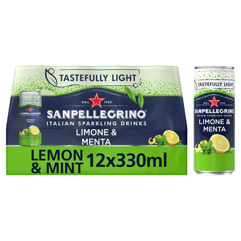 San Pellegrino Lemon and Mint (Limone & Menta) 12 x 330ml Cans