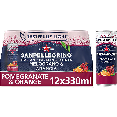 San Pellegrino Pomegranate & Orange (Melograno E Arancia) 12x330ml Cans