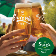 Carlsberg 'Suns Out' Toughened Stem Pint Glass 1pt - Limited edition
