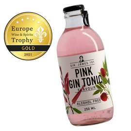 Sir. James 101 Pink G&T Alcohol Free 12 x 250ml Bottles - Dated Nov 24
