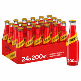 Schweppes Cherry Pepper Crafted Soda 24 x 200ml Glass Bottles