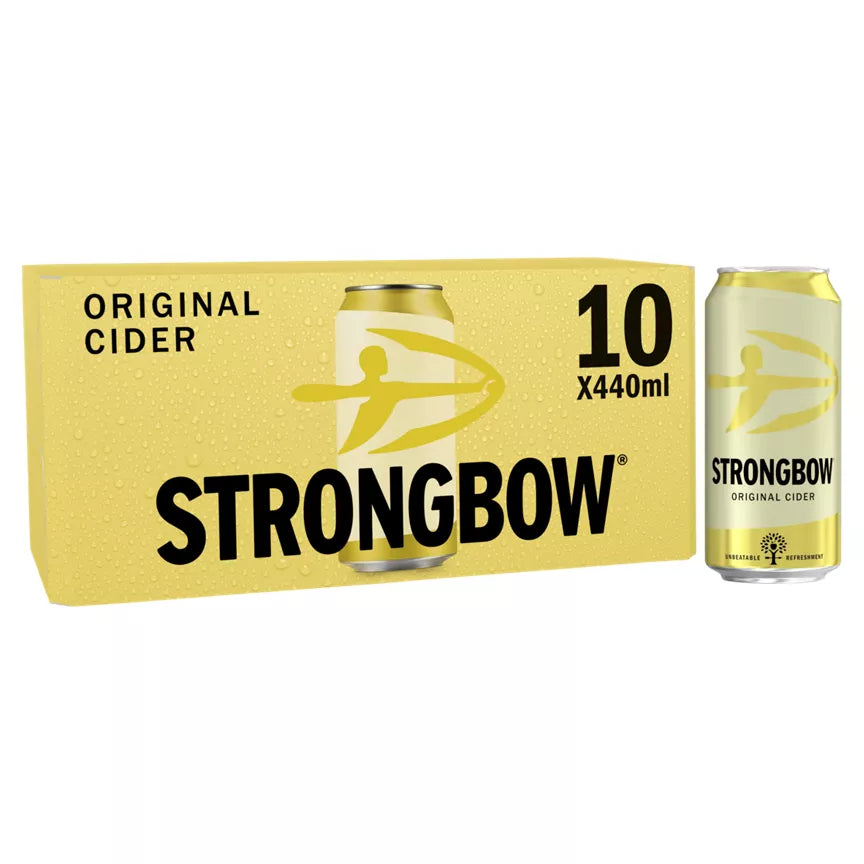Buy Strongbow Original Cider Cans 10 x 440ml Online - 365 Drinks