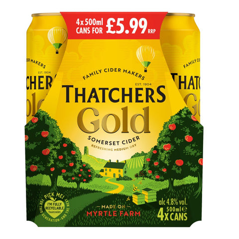 Thatchers Gold Somerset Cider  Cans 24x500ml