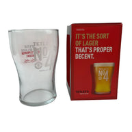 Tetley's No 4 Premium Lager int Beer Glass - Boxed
