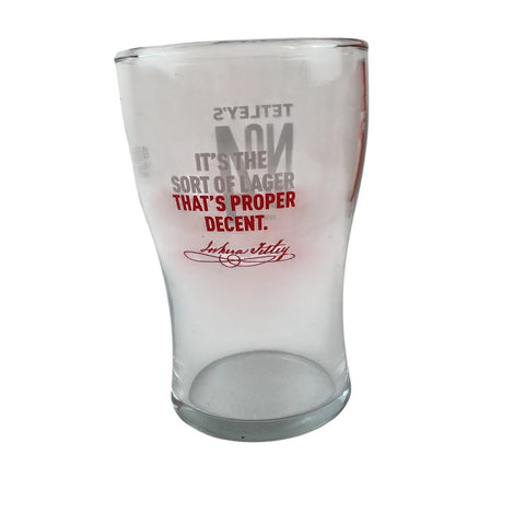 Tetley's No 4 Premium Lager int Beer Glass - Boxed