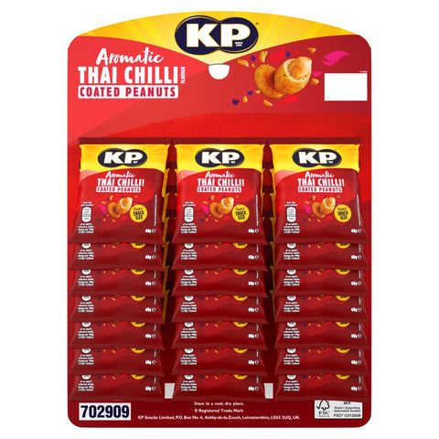 КР Aromatic Thai Chilli Coated Peanuts 21 x 40g - Pub Card