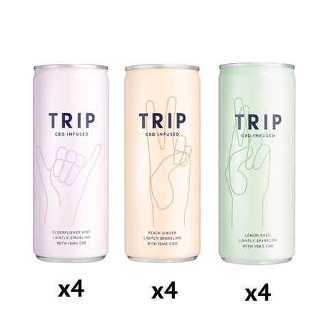 Trip CBD Infused Mixed Case - 12 cans x 250ml