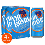 Via Roma Premium Lager 24 x 440ml Cans