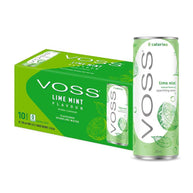 Voss Lime & Mint Sparkling Water 10x 330ml Cans