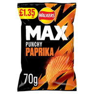 Walkers Max Punchy Paprika Flavour Crisps £1.35 PM 15x70g