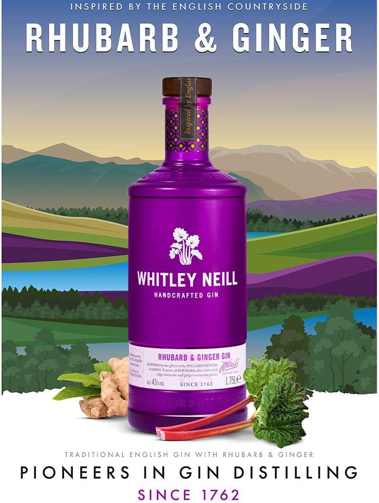 Whitley Neill Rhubarb and Ginger Gin 1.75lt