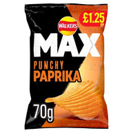 Walkers Max Punchy Paprika Flavour Crisps £1.25 PM 15x70g