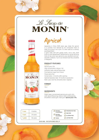 Monin Apricot Syrup 70cl