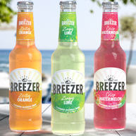 Breezer Mixed Collection (Orange, Lime, Watermelon) 12 x 275ml Bottles - Ready to Drink - NEW