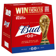 Budweiser Zero 0% Alcohol Free Lager Beer 12 x 330ml Bottles