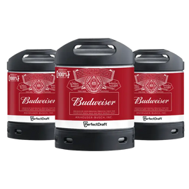 Budweiser PerfectDraft Keg Pack 3 x 6lt