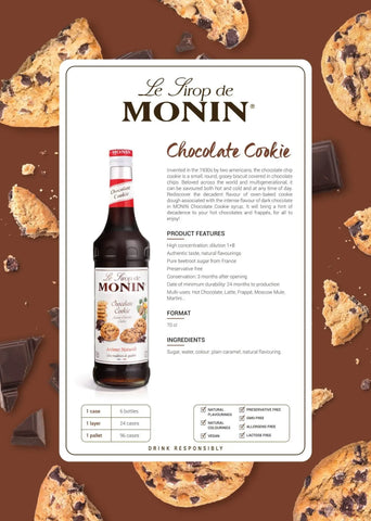 Monin Chocolate Cookie Syrup 70cl