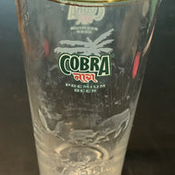 Cobra Premium Beer Pint Glass - Gold Rim