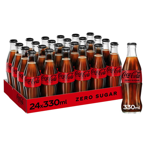 Coca Cola Zero Contour Bottle 24 x 330ml - Case