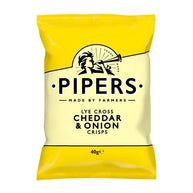 Pipers Lye Cross Cheddar & Onion 24 x 40g