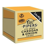 Pipers Lye Cross Cheddar & Onion 24 x 40g