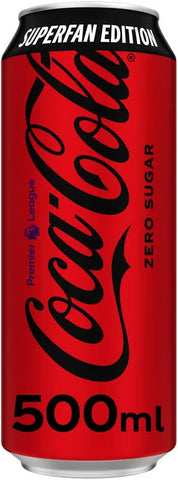 Coca Cola Zero Superfan Edition 12 x 500ml Cans - Dated 30/09/26