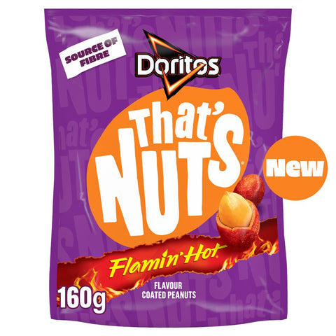 That’s Nuts Doritos Flamin’ Hot Sharing Coated Peanuts 8 x 160g