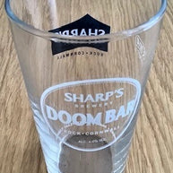 Sharp's Brewery Branded Doom Bar Half Pint Glass