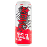 Dragon Soop Vodka Ice Strawberry & Lime 8x500ml Cans