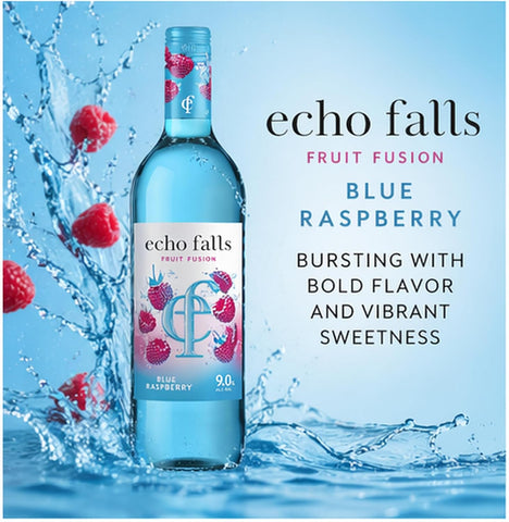 Echo Falls Blue Raspberry Fruit Fusion Case of 6 x 75cl - NEW